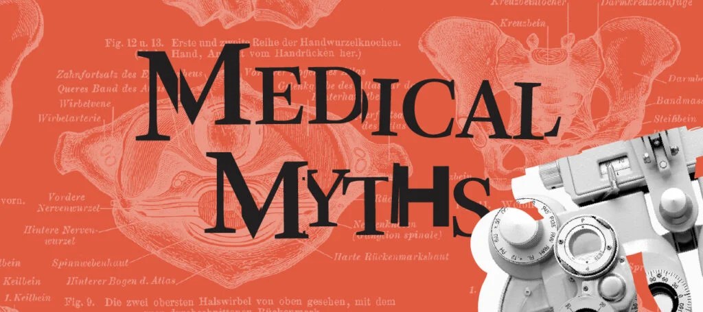 Medical myths logo in orange Medical myths logo in orange